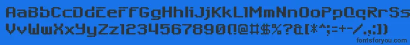 6809 Font – Black Fonts on Blue Background