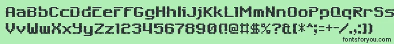 6809 Font – Black Fonts on Green Background