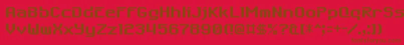 Saiba mais sobre a fonte 6809 Fonte 6809 – fontes marrons em um fundo vermelho