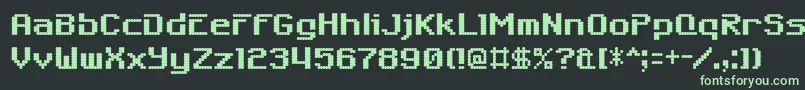 6809 Font – Green Fonts on Black Background