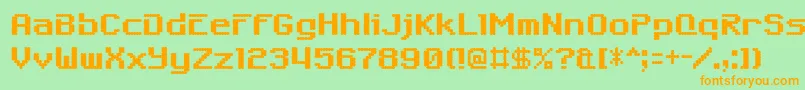 6809 Font – Orange Fonts on Green Background