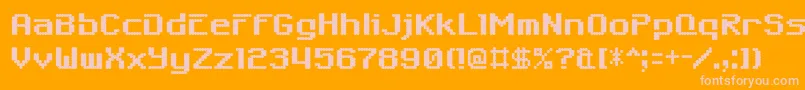 フォント6809 – オレンジの背景にピンクのフォント