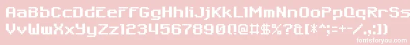 6809 Font – White Fonts on Pink Background