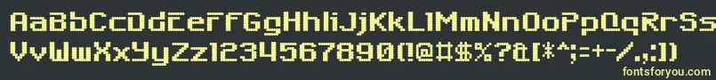 Шрифт 6809 – жёлтые шрифты на чёрном фоне