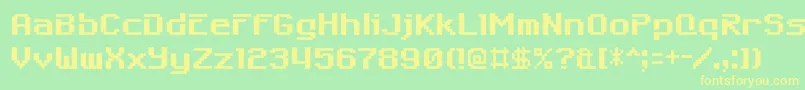 6809 Font – Yellow Fonts on Green Background