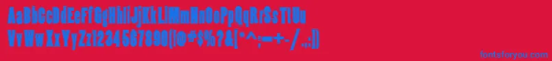 Coppercanyoninlinenf Font – Blue Fonts on Red Background