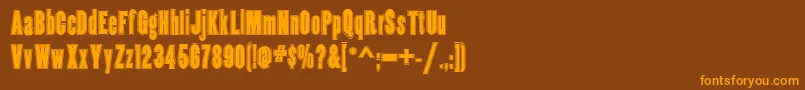 Coppercanyoninlinenf Font – Orange Fonts on Brown Background