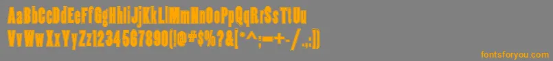 Coppercanyoninlinenf Font – Orange Fonts on Gray Background