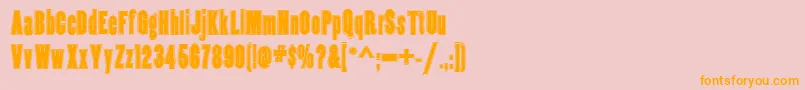 Coppercanyoninlinenf Font – Orange Fonts on Pink Background
