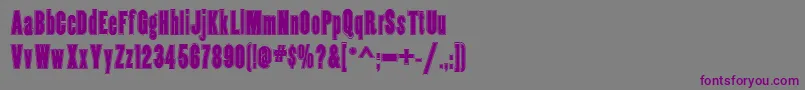 Coppercanyoninlinenf Font – Purple Fonts on Gray Background