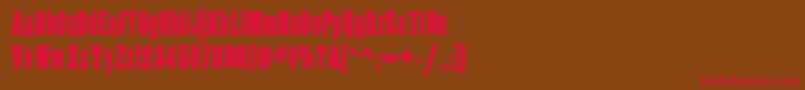 Coppercanyoninlinenf Font – Red Fonts on Brown Background
