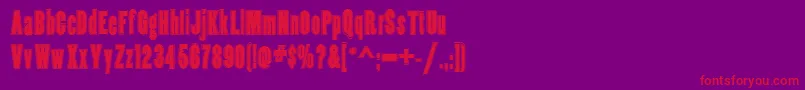 Coppercanyoninlinenf Font – Red Fonts on Purple Background