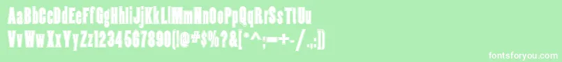 フォントCoppercanyoninlinenf – 緑の背景に白い文字