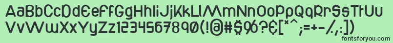 Bottix Font – Black Fonts on Green Background