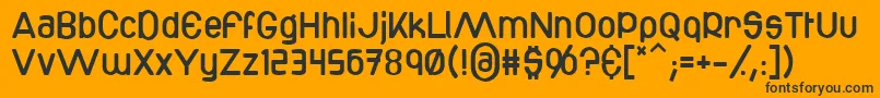 Bottix Font – Black Fonts on Orange Background