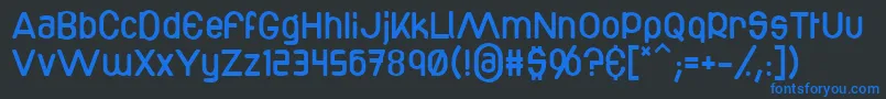 Bottix Font – Blue Fonts on Black Background