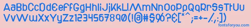 Bottix Font – Blue Fonts on Pink Background