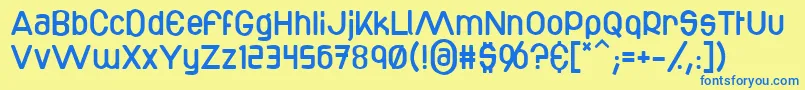 Bottix Font – Blue Fonts on Yellow Background