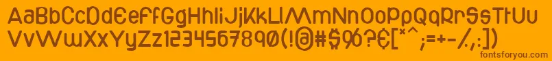 Bottix Font – Brown Fonts on Orange Background