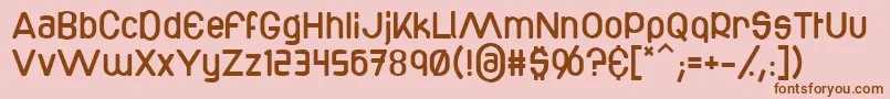 Bottix Font – Brown Fonts on Pink Background
