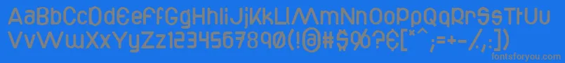 Bottix Font – Gray Fonts on Blue Background