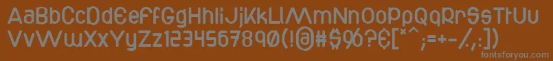 Bottix Font – Gray Fonts on Brown Background