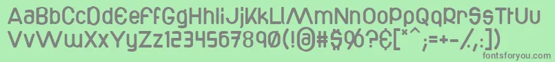 Bottix Font – Gray Fonts on Green Background