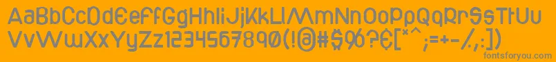 フォントBottix – オレンジの背景に灰色の文字
