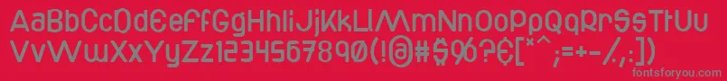 Bottix Font – Gray Fonts on Red Background
