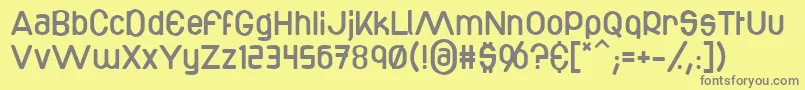 Bottix Font – Gray Fonts on Yellow Background