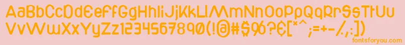 Bottix Font – Orange Fonts on Pink Background