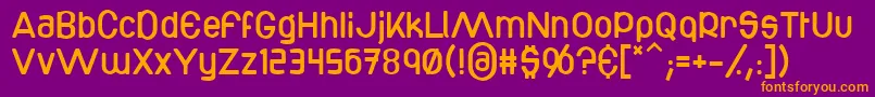 Bottix Font – Orange Fonts on Purple Background