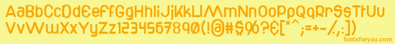 Bottix Font – Orange Fonts on Yellow Background