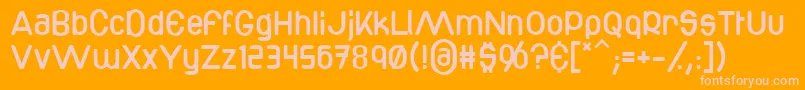 Bottix Font – Pink Fonts on Orange Background