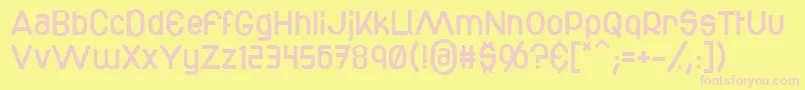 Bottix Font – Pink Fonts on Yellow Background