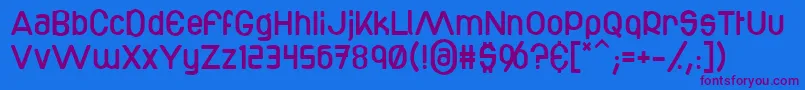 Bottix Font – Purple Fonts on Blue Background