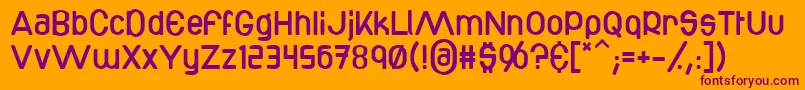 Bottix Font – Purple Fonts on Orange Background