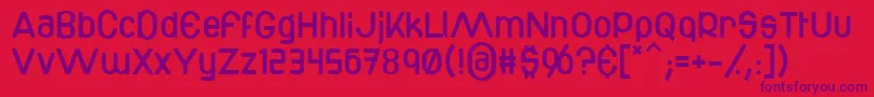 Bottix Font – Purple Fonts on Red Background