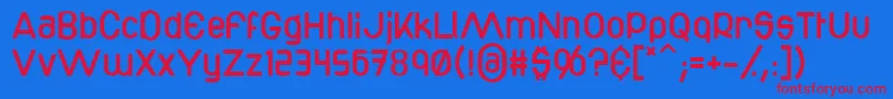 Bottix Font – Red Fonts on Blue Background