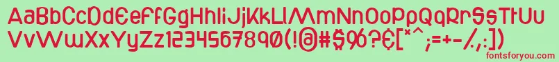 Bottix Font – Red Fonts on Green Background