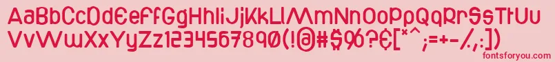 Bottix Font – Red Fonts on Pink Background