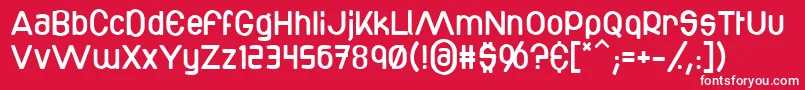 Bottix Font – White Fonts on Red Background