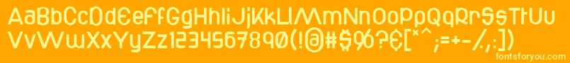 Bottix Font – Yellow Fonts on Orange Background