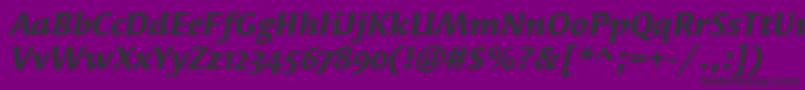 SyndorOsItcTtBolditalic Font – Black Fonts on Purple Background