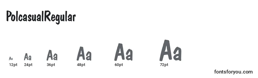 PolcasualRegular Font Sizes