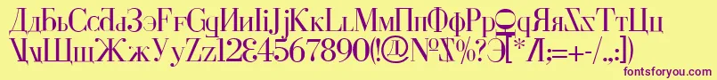 Cyberv2 Font – Purple Fonts on Yellow Background