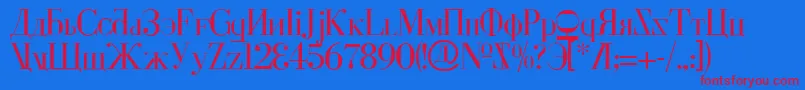 Cyberv2 Font – Red Fonts on Blue Background