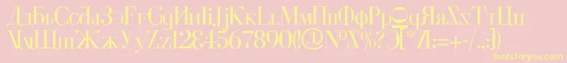 Cyberv2 Font – Yellow Fonts on Pink Background