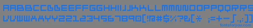 フォントIvorg ffy – 灰色の背景に青い文字