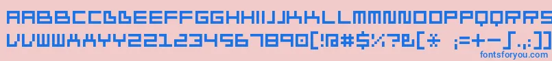 フォントIvorg ffy – ピンクの背景に青い文字